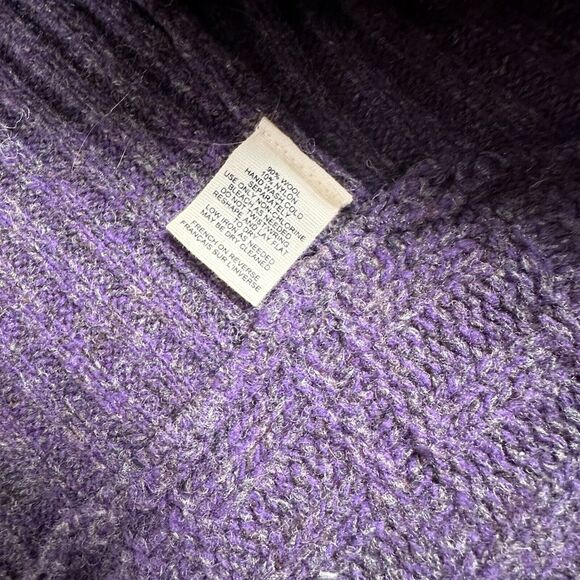 Anthropologie Canary‎ Wool Blend Purple Ribbed Cardigan Sweater Small - Picture 6 of 9